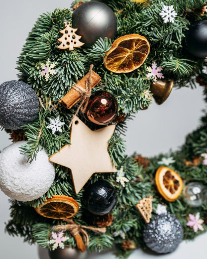 Christmas wreath Star lights - DJ flowers