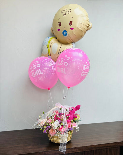 Cute bunny gift set - DJ flowers