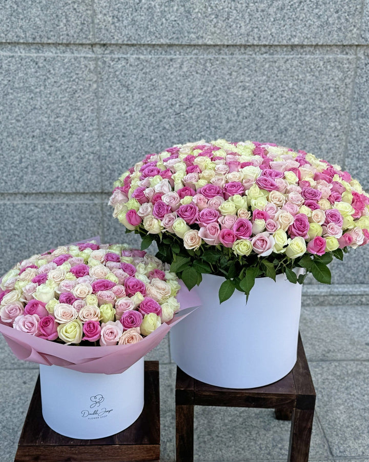 Подарочный набор из 2 коробок с розами Dreamscape Blossom