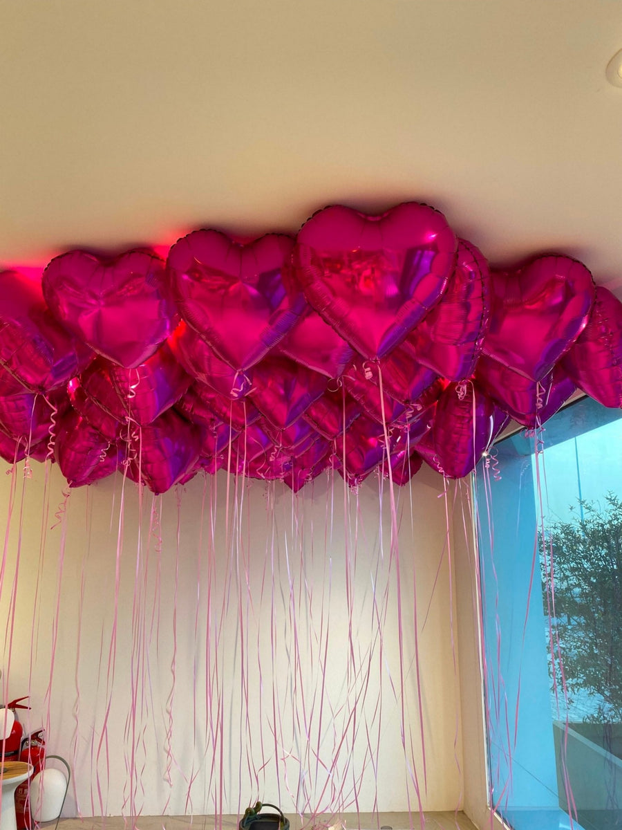 Heart-shaped balloon bundle Heartfelt Celebration - DJ flowers
