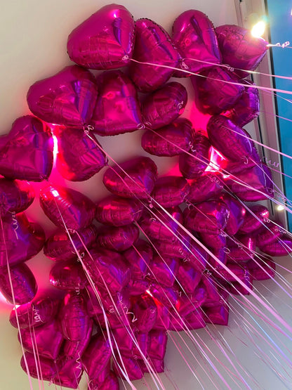 Heart-shaped balloon bundle Heartfelt Celebration - DJ flowers