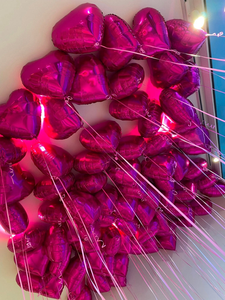 Heart-shaped balloon bundle Heartfelt Celebration - DJ flowers