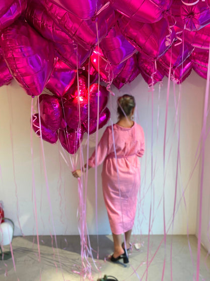 Heart-shaped balloon bundle Heartfelt Celebration - DJ flowers