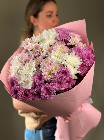 Monobouquet of chrysanthemums Velvetine - DJ flowers