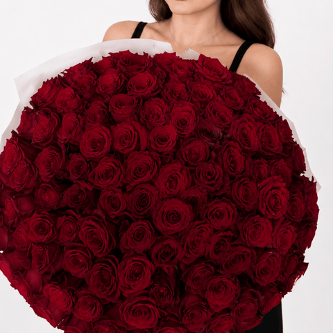 Monobouquet of red roses Confession - DJ flowers