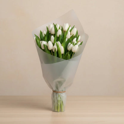 Monobouquet of tulips Pearly - DJ flowers