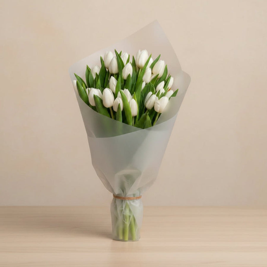 Monobouquet of tulips Pearly - DJ flowers