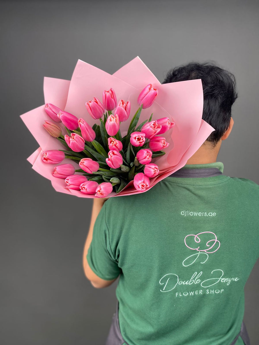 Monobouquet of tulips Spring Fable - DJ flowers