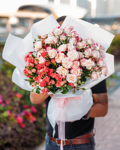 Монобукет Spray rose mix