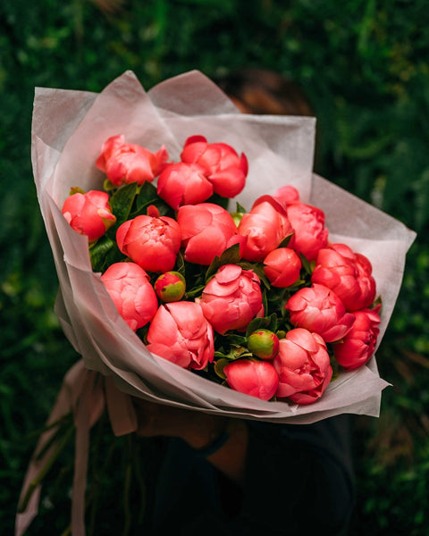Peony bouquet Coral Charm peonies - DJ flowers