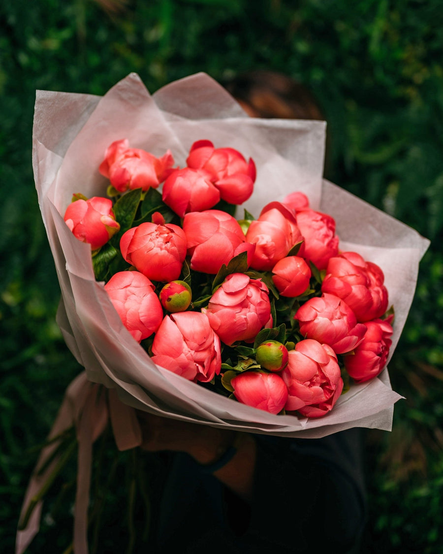 Peony bouquet Coral Charm peonies - DJ flowers