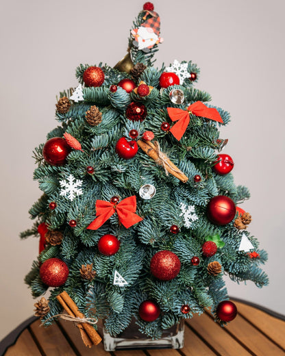Red Lights Christmas tree (size S) - DJ flowers