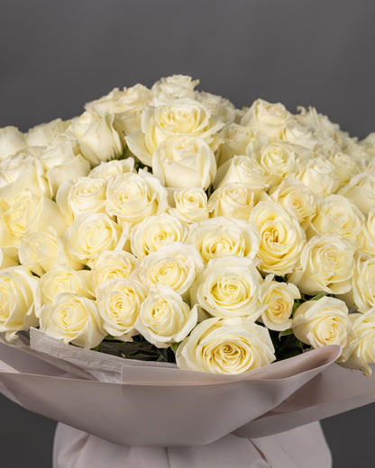 Rose bouquet Snowy Serenity - DJ flowers