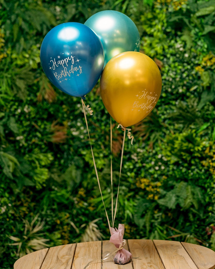 Selection of latex Happy Birthday balloons - DJ flowers