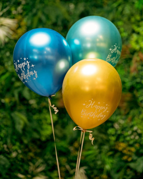 Selection of latex Happy Birthday balloons - DJ flowers