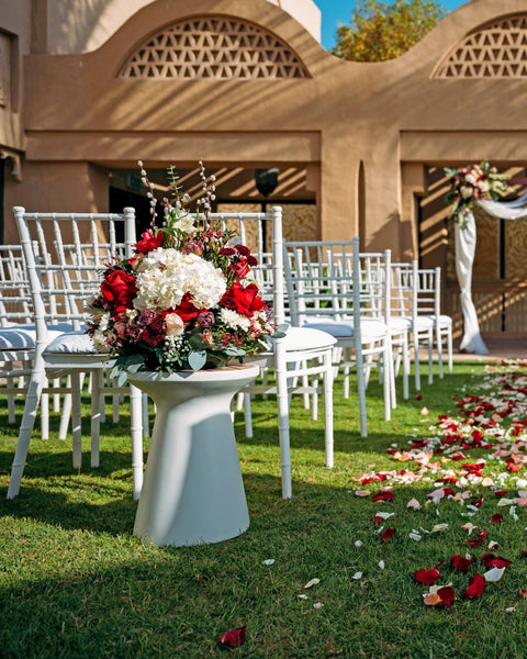 Side centerpiece With shadows - DJ flowers