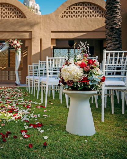 Side centerpiece With shadows - DJ flowers
