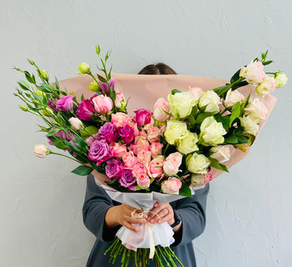Signature bouquet Rose-eustoma mix - DJ flowers