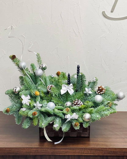 Композиция Silver Christmas spirit box