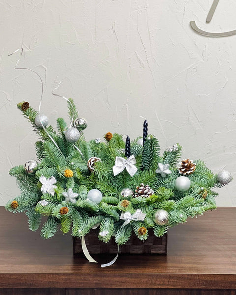Композиция Silver Christmas spirit box