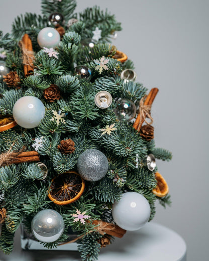 Silver Lights Christmas tree (size XS) - DJ flowers