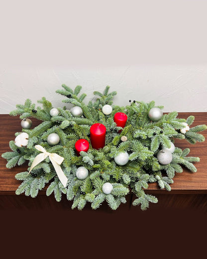 Table Christmas centerpiece Silver shadows - DJ flowers